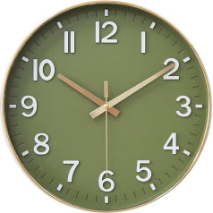 HZDHCLH 30 cm Silent Wall Clock Sweeping Second with Arabic Numerals without Ticking for Decoration Living Room, Kitchen, Office, Bedroom
