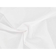 Dalston Mill Fabrics 297-1-L10 Polycotton Fabric White 10m Cotton