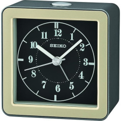 Seiko Gatsby Bedside Alarm Clock - Metallic Dark Silver