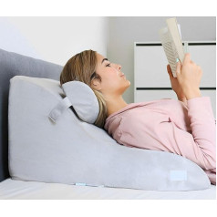 RELIVY - Reading Cushion for Bed and Sofa, Ergonomic Wedge Cushion, Back Cushion, Memory Foam Reading Pillow: Discover the Difference with Our Wedge Pillow Bed and Back Cushion