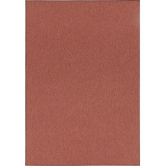 BT Carpet Casual Rug - Living Room Rug Flat Weave Short Pile Fine Loop Casual Plain Mottled for Dining Room, Living Room, Children's Room, Bedroom - Terracotta, 140 x 200 cm