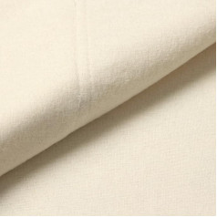 Impressions Superior Flannel Flat Sheet Set, 60 x 80 Inch, Cotton, Plain Ivory