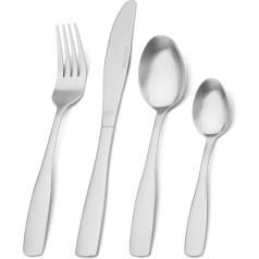 Cutlery Set, Bettlife 16 Piece Stainless Steel Tableware Set, Cutlery Set, Knife and Fork Set, Service for 4, Dishwasher Safe, Easy to Clean and Hold (Silver)