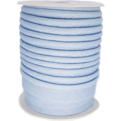 TEXTEX = I Live to Sew Clothes and Textiles. Composition Polyester 50% and Cotton 50%. 10mm Width Flap. Pieces of 10 Metres - (Light Blue)