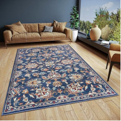 HANSE Home Caracci Oriental Rug - Oriental Runner Classic Densely Woven with Ornaments and Flower Motifs Soft Short Pile for Bedroom, Dining Room, Living Room, Hallway, Kitchen - Blue, 200 x 280 cm