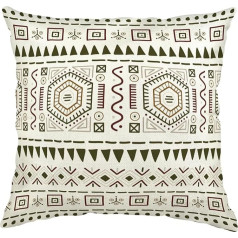 Vozehui 45 x 45 cm Cushion Covers, Geometric Triangular Curve Pattern Cushion Covers, Outdoor Furniture, Decorative Linen Throw Cushion Cover for Sofa, Chair, Bedroom, Tent, Park, Bed