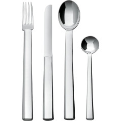 Alessi JH01S24 Rundes Modell Besteckgarnitur 24 TLG, Edelstahl, Silber, 3.3 x 36.5 x 4.5 cm, Einheiten