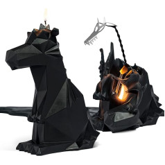 PyroPet Dreki 10109 Animal Candle Dragon with Skeleton One Size Black