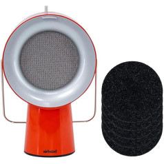 AirHood Wireless | The First Mobile Cooker Hood with 5 Active Carbon Filters & Stainless Steel Oil Filter - No Installation Required and Easy to Clean - Cadmium Orange