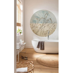 Komar DOT Round and Self-Adhesive Non-Woven Photo Wallpaper, Gazon, Diameter 125 cm, Grass, Summer, Wallpaper, Wall Sticker, Bedroom, Living Room, Wall Decoration - D1-098