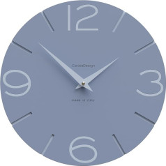CALLEADESIGN - Smile Wall Clock Handmade Made in Italy 30cm Elegant and Quiet High Quality Perfect Gift Idea [Sugar Paper and Powder Blue]