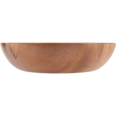 Acacia Wooden Bowl Wooden Salad Bowl or Fruit Bowl Round Tableware for Serving Salad Fruits Pasta and Snacks Handmade Wooden Bowl Kitchen Utensils (20 x 4.5 cm)