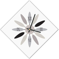 Mareli Wall Clock Covered with Matt Laminated Paper - Suitable for Living Room, Kitchen, Office - Quiet Movement
