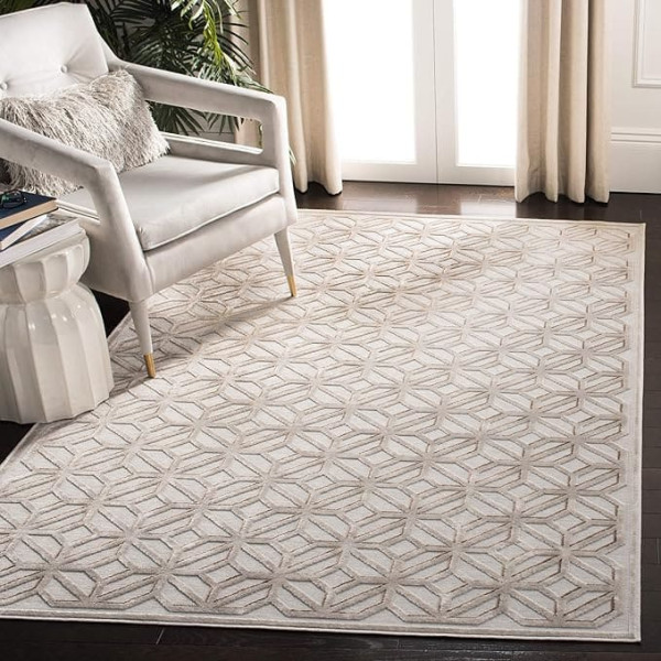 SAFAVIEH Paradise Collection Transition Rug Living Room Dining Room Bedroom Short Pile Silver 122 x 170 cm