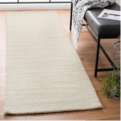 SAFAVIEH Natura Collection Geometric Rug for Living Room Dining Room Bedroom Short Pile Ivory 76 X 183 cm