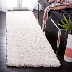 Safavieh Rug for Living Room Dining Room Bedroom Fontana Shag Collection Short Pile Ivory 69 x 244 cm Polypropylene (PP) Ivory