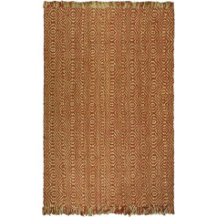 SAFAVIEH Naturfaser Teppich für Wohnzimmer, Esszimmer, Schlafzimmer - Natural Fiber Collection, Kurzer Flor, Rost, 152 X 244 cm