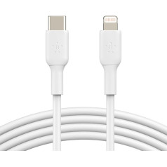 Boostcharge usb-c zibspuldzes kabelis 1m balts