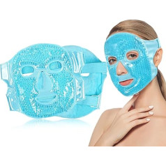 Chenivesss Cooling Mask Face with Velcro Fastening, Ice Mask, Ice Eye Mask, Ice Cold Cooling Mask & Hot Compress, for Reducing Face Swelling, Dark Circles, Skin Care