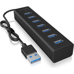 Ib-hub1700-u3 7-port usb koncentrators + barošanas bloks