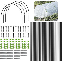 Greenhouse Hoops, Pack of 36 Plant Tunnel Arches, Garden Tunnel Tyres, Greenhouse Tyres for Plant Cover, Polytunnel for Raised Bed, Tunnel Greenhouse