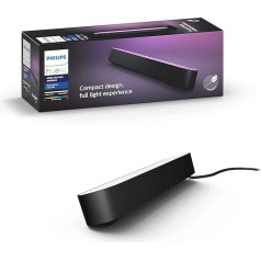 Philips Hue White and Color Ambiance Play Lightbar, dimmable, up to 16 million colors, controllable via app, compatible with Amazon Alexa, black