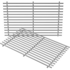 Stanbroil Stainless Steel Cooking Grates Suitable for Weber Summit 400 Series Summit E/S 450/440/460/470 Gas Grills with Smoker Box, Replacement Parts for Weber 67550 - Set of 2