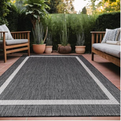 LuuL Home 5x7 Outdoor Area Rug Washable Outdoor Rug for Indoor Patio Porch Waterproof Easy Clean Anti Shedding Dark Grey 5x7 Inch