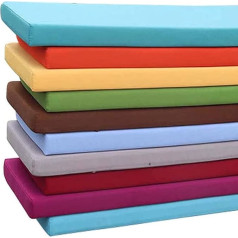 Waterproof Garden Bench Pad,5cm Thick High Density Foam Removable Dining Chair Bench Cushion for Patio Sofa Lawn (Grey, 140x40cm)