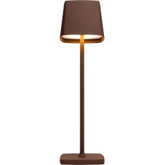 TAP LIGHT Elo Table Lamp Brown Dimmable I Aluminium Lamp with Modern Design I 28 cm High Battery Operated I Elegant Bedside Lamp for Living Room, Dining Room & Bedroom
