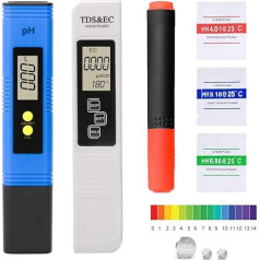 LAOYE 4-in-1 Set PH Value Meter Water Quality Tester PH Value Meter Pool Tester, TDS EC Meter and Bio Mineral Tester Pen, High Accuracy ATC for Drinking Water Aquarium Pool