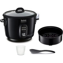 Tefal RK102811 Reiskocher Classic | Elektrisch | Automatische Programme | Warmhaltefunktion | 3L Fassungsvermögen | Dampfgarfunktion | schwarz-metallic