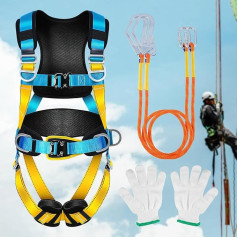 YJINGRUI Full Body Safety Harness Adjustable with Thickened Shoulder Back Lumbar Legs Weight Load-15kg Height Fall Prevention Harness (2 Metres)