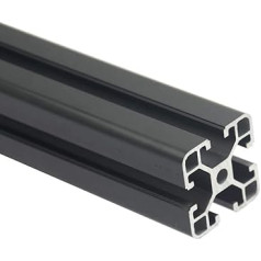 Iverntech 2pcs 1220mm 4040 European Standard Anodized Linear Rail Black Aluminium Profile Extrusion with 8mm Series 40 Slot for 3D Printer and CNC DIY Laser Engraving Machine