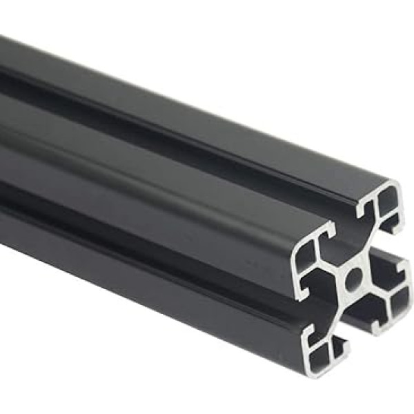 Iverntech 2pcs 1220mm 4040 European Standard Anodized Linear Rail Black Aluminium Profile Extrusion with 8mm Series 40 Slot for 3D Printer and CNC DIY Laser Engraving Machine