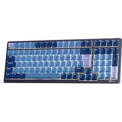 RK ROYAL KLUDGE RK98 Mechanical Keyboard Wireless Gaming Keyboard 2.4G/Bluetooth 5.1/USB-C RGB Backlit German Layout QWERTZ 100 Keys Hot Swappable Brown Switch, Blue