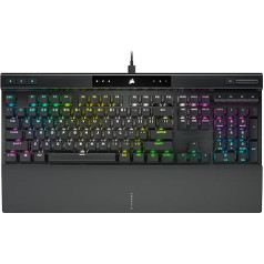 Corsair K70 PRO RGB Optical-Mechanical Gaming Keyboard - OPX Linear Switches, PBT Double-Shot Keycaps, 8,000Hz Hyper-Polling, Magnetic Soft-Touch Palm Rest - NA Layout, QWERTY - Black