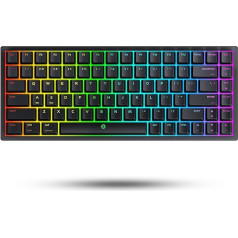 DREVO Gramr V2 TE 84 Key Gaming Keyboard Red Switch RGB Backlight Mechanical TKL 75% USB Wired Keyboard US Layout