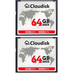 Cloudisk Pack of 2 Compact Flash Card (64GB)