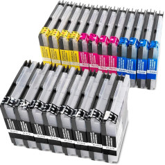 20 XL Expand Compressed Printer Cartridges for Brother LC985BK LC985C LC985M LC985Y 8 x Black 4xblau 4xrot 4xgelb