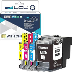 LCL Compatible Ink Cartridge LC-22E LC22E LC22EBK LC22EC LC22EM LC22EY XXL (1Black 1Cyan 1Magenta 1Yellow) Replacement for Brother MFC-J5920DW