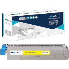 LCL Compatible Toner Cartridge C824 C834 C844 C824n C824dn C834dnw C834nw C844dnw 47095701 (1Yellow) Replacement for Oki C824dn C824n C834dnw C834nw C844nw C8444 dnw
