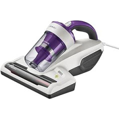 Jimmy JV12 Mite Vacuum Cleaner with UV-C Lamp, Ultrasonic Composite Brush Roll, Double Cyclone HEPA Filter, 5 m Cable, 400 W, Powerful Mattress Vacuum Cleaner for Allergy Sufferers, Mattresses, Bed,