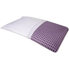 MAPE Scented Pillow Neck Support Pillow Viscoelastic Thermal Soft Foam Pillow with 100% Cotton Cover (Lavender, 73 x 43 x 13.8 cm)