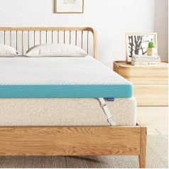 NIXNAP Mattress Topper 140 x 200 cm H2 H3, 7 cm Height, Two Hardness Levels, Oeko-Tex Certified, Comfortable Mattress Topper for Box Spring Beds and Uncomfortable Beds Sofa Beds