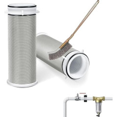 PLATEYTR 3 Piece Faucet Water Filter, Includes 1 Cleaning Brush and 2 Filters, Reverse Osmosis Water Filter, Water Filter System for Faucet Filtration