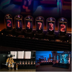 TWSOUL LED Nixie Watch, Nixie Tube Clock, LED Watch, DIY Nixie Tube Clock, LED Digital Clock 20 Modes, DIY Customised Photo Display, Digital Retro Vintage Clock with USB Cable, Creative Gift