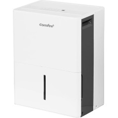 MDDPE-30DEN7 Comfee Dehumidifier, 30 l/day, Suitable for up to 73 m², Water Tank, Wheels, Drying Mode, Low Noise