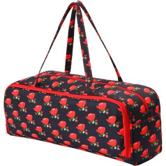 Coopay Knitting Bags for Wool and Needles, Knitting Bag with Needle Case, Zipper Pocket for up to 40 cm Knitting Needles, Knitting Project Storage, Travel Bag, Large Yarn Holder, Rose