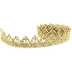 Gold Lace Trim 5 Gold Embroidery Lace Ribbon Trim Metallic Colour Embellishment Edging for Traditional Outfits Craft Decoration